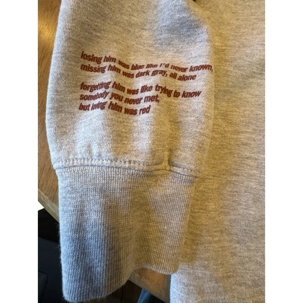 Taylor Swift Loving Him Was Red Hoodie Size Large RARE - Picture 5 of 8